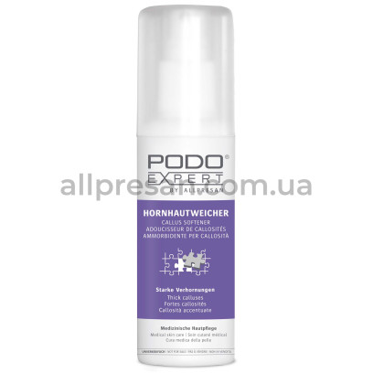 Розм'якшувач шкіри перед процедурою педикюру Podoexpert by Allpresan Hornhautweicher Callus Softener, 200 мл