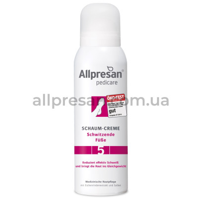 Крем-піна для стоп з підвищеною пітливістю Allpresan Foot Special No. 5 Foam Cream, 125 мл