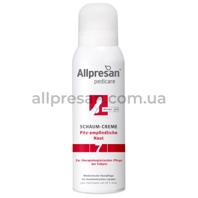 Крем-піна для ніг проти грибкових інфекцій Allpresan Foot Special No. 7 Original Foam Cream, 125 мл