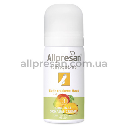 Крем-піна для дуже сухої шкіри стоп з ароматом Манго Allpresan Foot Special No. 3 Foam Cream, 35 мл